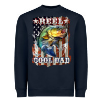 Navy Reel Cool Dad Bass Heavyweight Sweatshirt - LillyAllenDesigns