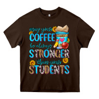 Chocolate Brown may your coffee be always stronger than your stude Heavy Core Tee - Zillion Design Studio