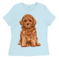 Baby Blue toy poodle Ladies Tee - RanaPortraitStore