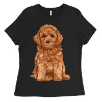 Black toy poodle Ladies Tee - RanaPortraitStore