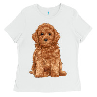 White toy poodle Ladies Tee - RanaPortraitStore