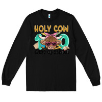 Black holy cow 100 days of school Long Sleeve Tee - MaliasSmallBusiness