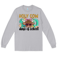 Moon Dust holy cow 100 days of school Long Sleeve Tee - MaliasSmallBusiness