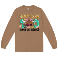 Toasted Coconut holy cow 100 days of school Long Sleeve Tee - MaliasSmallBusiness