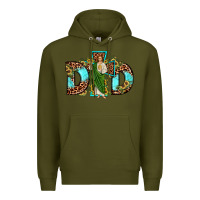 Army Green dad san judas sunflower leopard turquoise Premium Hoodie - JahusDesignShop