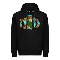 Black dad san judas sunflower leopard turquoise Premium Hoodie - JahusDesignShop