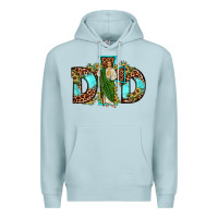 Blue Mist dad san judas sunflower leopard turquoise Premium Hoodie - JahusDesignShop