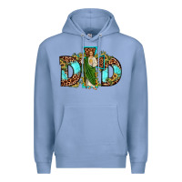 Colony Blue dad san judas sunflower leopard turquoise Premium Hoodie - JahusDesignShop