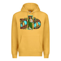Mustard dad san judas sunflower leopard turquoise Premium Hoodie - JahusDesignShop