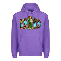 Purple dad san judas sunflower leopard turquoise Premium Hoodie - JahusDesignShop