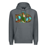 Rock dad san judas sunflower leopard turquoise Premium Hoodie - JahusDesignShop