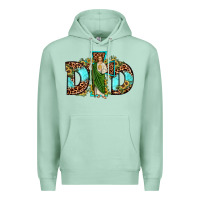 Seafoam dad san judas sunflower leopard turquoise Premium Hoodie - JahusDesignShop