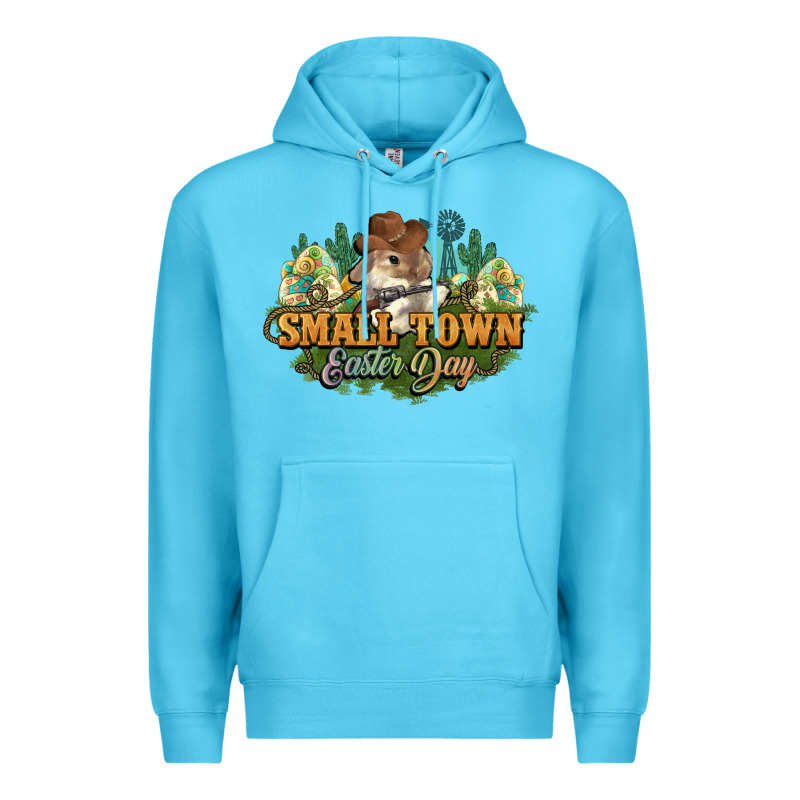 Small Town Easter Day Premium Hoodie by NancyCooperArtShop | Teevron