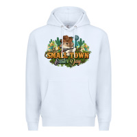 White Small town Easter Day Premium Hoodie - NancyCooperArtShop