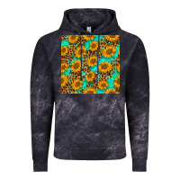 Cloud Black sunflowers and leopard western seamless pattern Vintage Hoodie - BundleAndBundleShop
