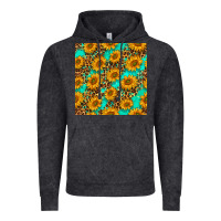 Vintage Arctic sunflowers and leopard western seamless pattern Vintage Hoodie - BundleAndBundleShop