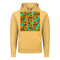 Vintage Mustard sunflowers and leopard western seamless pattern Vintage Hoodie - BundleAndBundleShop
