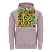 Sunflowers And Leopard Western Seamless Pattern Vintage Hoodie | Teevron