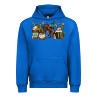 Cobalt rodeo cowboy coffee cups Urban Hoodie - OliviaCreatesArt