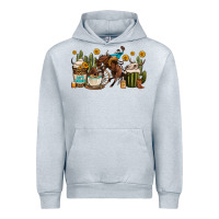 Heather Grey rodeo cowboy coffee cups Urban Hoodie - OliviaCreatesArt
