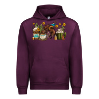 Mauve Wine rodeo cowboy coffee cups Urban Hoodie - OliviaCreatesArt
