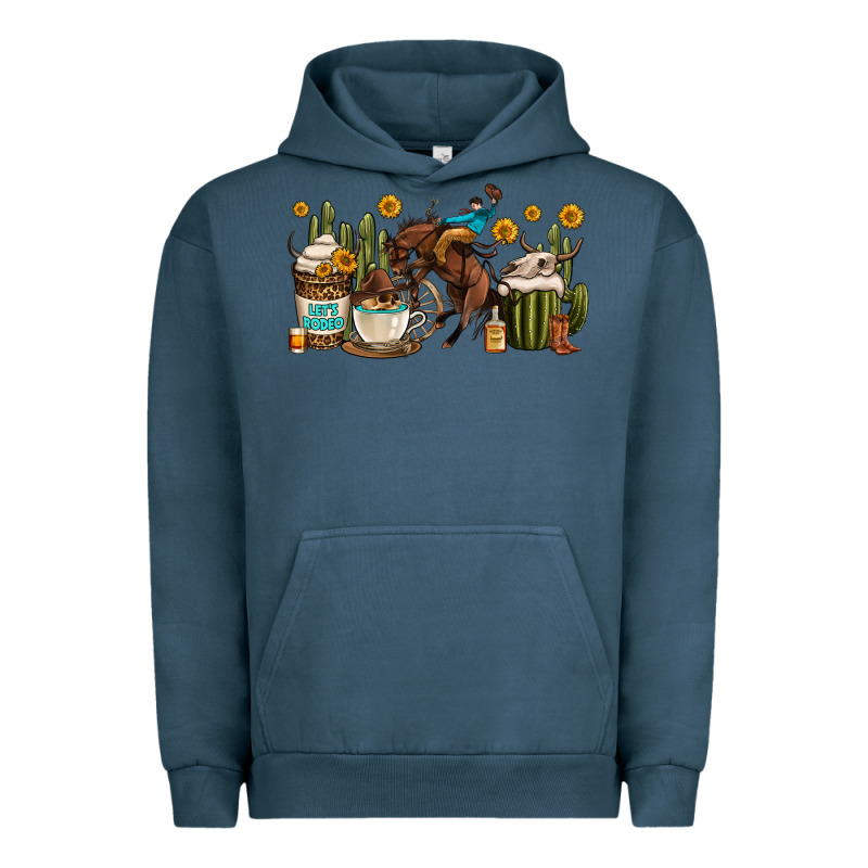 Rodeo Cowboy Coffee Cups Urban Hoodie by OliviaCreatesArt | Teevron