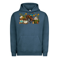 Pigment Midnight Navy rodeo cowboy coffee cups Urban Hoodie - OliviaCreatesArt