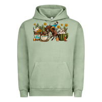 Pigment Oil Green rodeo cowboy coffee cups Urban Hoodie - OliviaCreatesArt