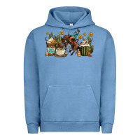 Pigment Pebble Blue rodeo cowboy coffee cups Urban Hoodie - OliviaCreatesArt