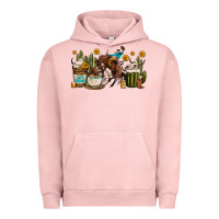 Pigment Salmon rodeo cowboy coffee cups Urban Hoodie - OliviaCreatesArt