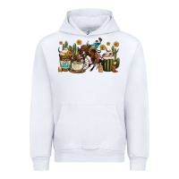 White rodeo cowboy coffee cups Urban Hoodie - OliviaCreatesArt