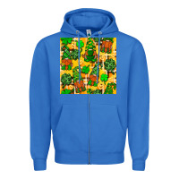 True Royal St. Patricks gnomies seamless pattern Zipper Hoodie - BundleAndBundleShop