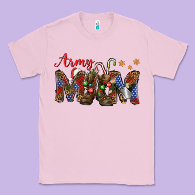 Christmas Army Mom Classic Tee Designed By Nancycooperartshop