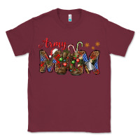 Burgundy Christmas Army Mom Classic Tee - NancyCooperArtShop