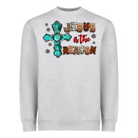 Heather Grey jesus is the reason for this season christmas Heavyweight Sweatshirt - Jasminsmagicworld