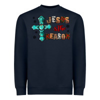 Navy jesus is the reason for this season christmas Heavyweight Sweatshirt - Jasminsmagicworld