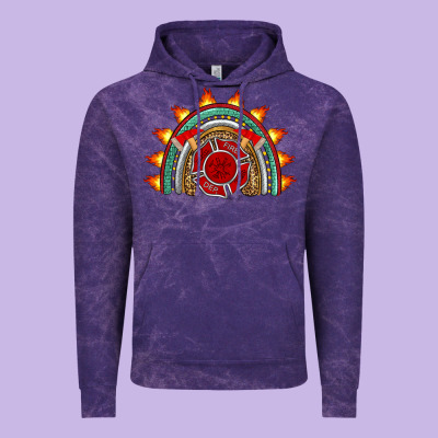 Firefighter Rainbow Vintage Hoodie Designed By Artiststas