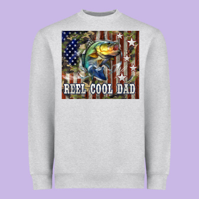 Western Reel Cool Dad Bass Heavyweight Sweatshirt Designed By Lillyallendesigns