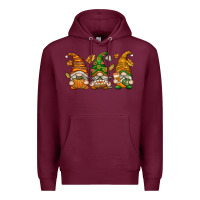 Burgundy Fall Gnomes Premium Hoodie - texasbilliewilder