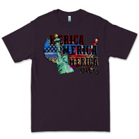 Plum Merica Merica Merica vibes 4th of july Premium Tee - CowGirlArtShop