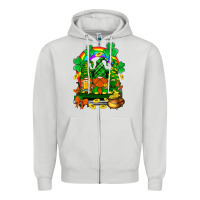 Dove Grey st. patricks gnomes truck with rainbow Zipper Hoodie - BundleAndBundleShop