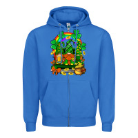 True Royal st. patricks gnomes truck with rainbow Zipper Hoodie - BundleAndBundleShop