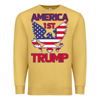 Antique Gold Trump America First Eagle Premium Sweatshirt - Bettercallsaul