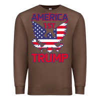 Chestnut Trump America First Eagle Premium Sweatshirt - Bettercallsaul