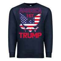 Navy Trump America First Eagle Premium Sweatshirt - Bettercallsaul