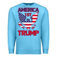 Ocean Blue Trump America First Eagle Premium Sweatshirt - Bettercallsaul