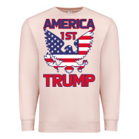 Pale Pink Trump America First Eagle Premium Sweatshirt - Bettercallsaul