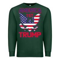 Sports Green Trump America First Eagle Premium Sweatshirt - Bettercallsaul