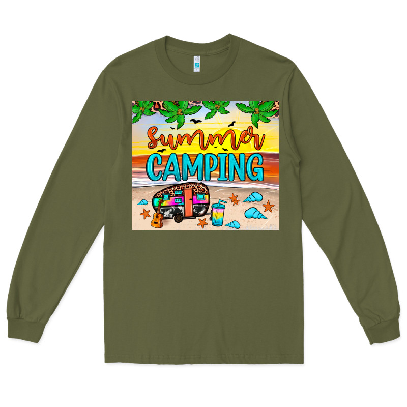 Summer Camping Long Sleeve Tee by JahusDesignShop | Teevron