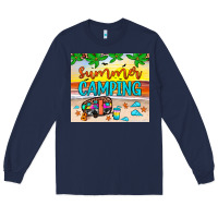 Navy summer camping Long Sleeve Tee - JahusDesignShop
